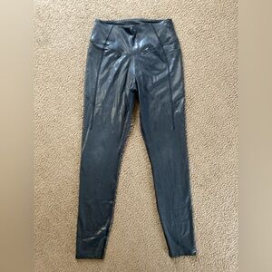 PINK Active Wet Look Black Leggings Small Victoria’s Secret High Waist Small P